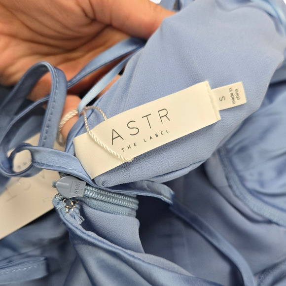ASTR the Label Baby Blue Ruffle Coquette Marla Babydoll Mini Dress Size Small - Picture 4 of 13